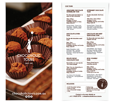 Brochure of Chocoholic Tours