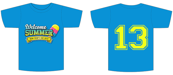 t-shirts for Welcome Summer event