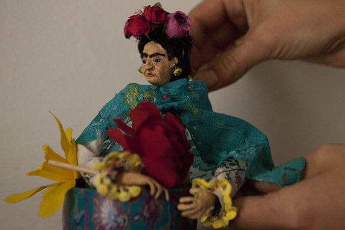 Frida Kahlo little puppet and hands