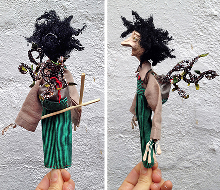 little rod puppet of a tree planter