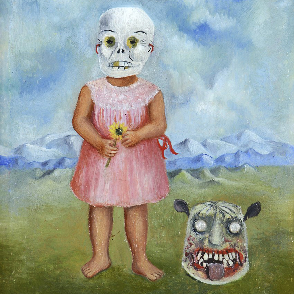 Frida Kahlo painting Girl with death mask